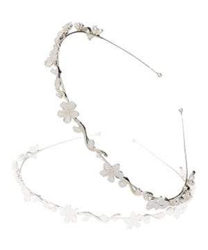 Accesorios para el Cabello Comunión Niña Diadema de Flores de Plata para Novia Boda