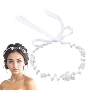 Accesorios para el cabello, 1 pieza de diadema de flores de perlas para novia, accesorio para el cabello para mujer