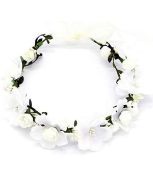 Rmeet Flor Corona,Diademas de Flores Garland Mujer Venda de Pelo Boho Cinta de Banda Fiesta Festival Playa