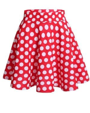 DRESSTELLS Falda de Verano de Las Mujeres hasta la Rodilla de Cintura Alta Plisada Falda