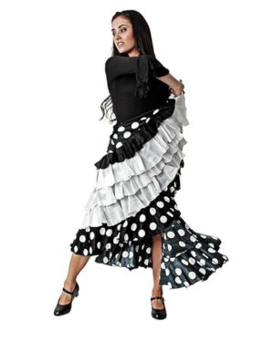 Falda Doble Volante Falda de ensayo con Doble Volante para Mujer Adulta Tallas Diferentes