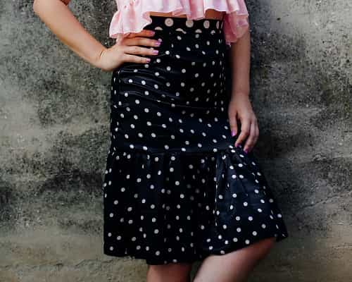 faldas de lunares flamencas, midi, largas
