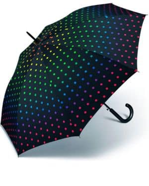 Hogar y Mas Paraguas Largo Mujer AUTOMÁTICO Rainbow Dots Ø102CM - A