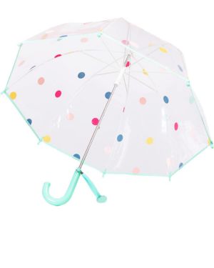 Meichoon Paraguas transparente para niños Polka colorido lunar dibujos animados embellecimiento
