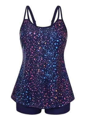 Hanna Nikole Traje De Baño Tankini De Dos Piezas De Talla Grande con Control De Barriga