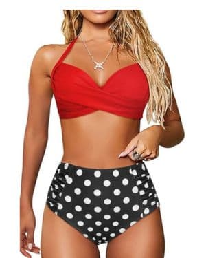 JFAN Bikinis Mujer 2 Piezas Push Up Cuello V Profundo Traje De Baño Mujer S, M, L, XL