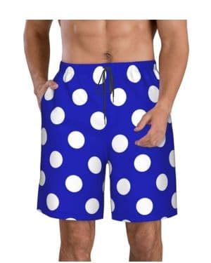 Pantalones Cortos De Playa Estampado De Lunares Azules Y Blancos Bañador para Hombre Secado Rápido